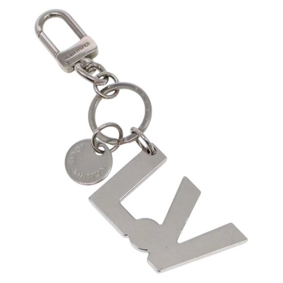 LOUIS VUITTON Porte Cles LV Rope Charm metal Silver M66497 LV Auth 133502 - Picture 1 of 10